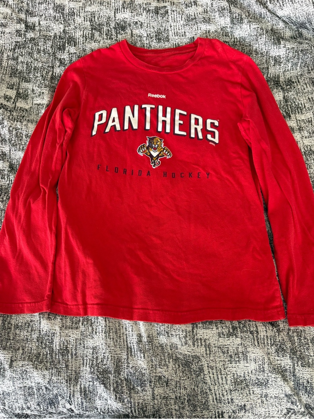 Reebok Panthers Hockey Shirt Boys Size Medium